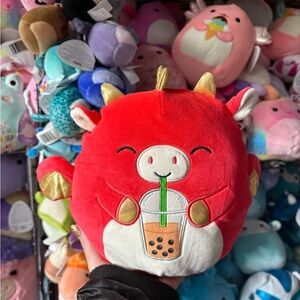 Baiden the dragon squishmallow with boba NWT 8in